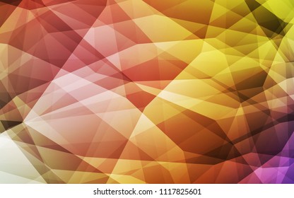 Light Multicolor vector triangle mosaic texture. Modern abstract illustration with triangles. Triangular pattern for your design.