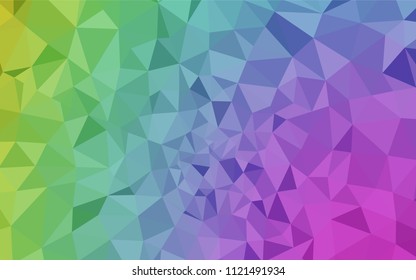 Light Multicolor vector triangle mosaic template. A sample with polygonal shapes. Textured pattern for your backgrounds.