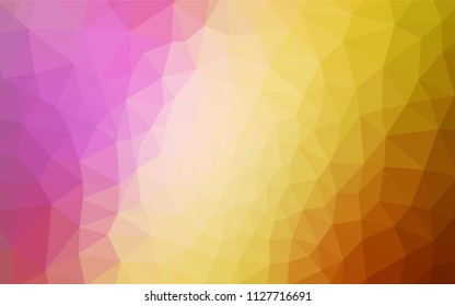 Light Multicolor vector triangle mosaic cover. Elegant bright polygonal illustration with gradient. Polygonal design for your web site.