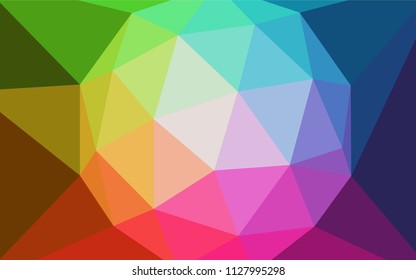 Light Multicolor vector triangle mosaic texture. Colorful illustration in abstract style with triangles. Polygonal design for your web site.