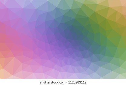 Light Multicolor vector triangle mosaic texture. Colorful illustration in abstract style with triangles. Pattern for a brand book's backdrop.