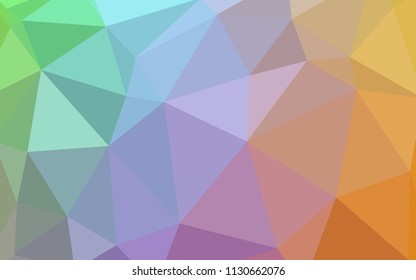 Light Multicolor vector triangle mosaic template. A sample with polygonal shapes. Brand new style for your business design.