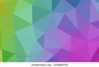 Light Multicolor vector triangle mosaic template. Shining polygonal illustration, which consist of triangles. Pattern for a brand book's backdrop.