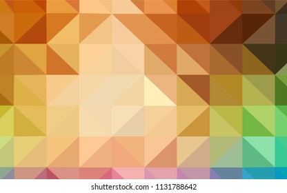 Light Multicolor vector triangle mosaic texture. Glitter abstract illustration with an elegant triangles. Best triangular design for your business.