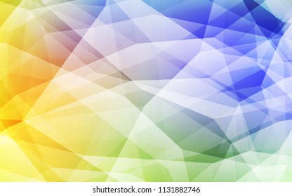 Light Multicolor vector triangle mosaic cover. A completely new color illustration in a polygonal style. Brand new design for your business.