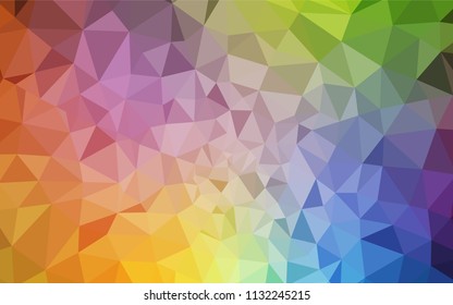 Light Multicolor vector triangle mosaic texture. Modern abstract illustration with triangles. Polygonal design for your web site.