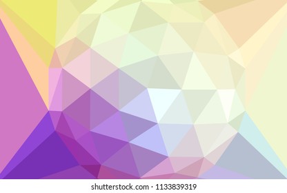 Light Multicolor vector triangle mosaic cover with a diamond. Abstract illustration with an elegant triangles. Completely new template for your banner.
