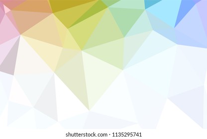 Light Multicolor vector triangle mosaic cover. Colorful abstract illustration with triangles. Textured pattern for your backgrounds.