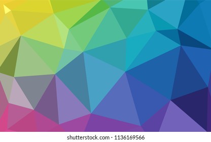 Light Multicolor vector triangle mosaic cover. Colorful illustration in polygonal style with gradient. Completely new template for your banner.