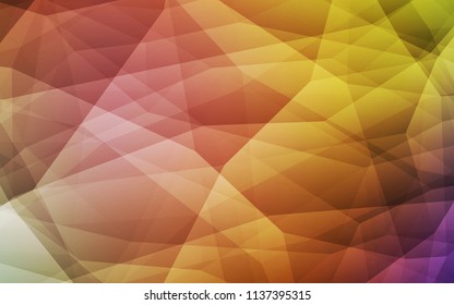 Light Multicolor vector triangle mosaic template. Shining polygonal illustration, which consist of triangles. Brand new design for your business.
