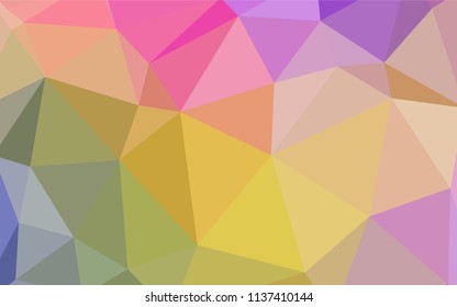 Light Multicolor vector triangle mosaic cover. Colorful illustration in polygonal style with gradient. A completely new design for your leaflet.