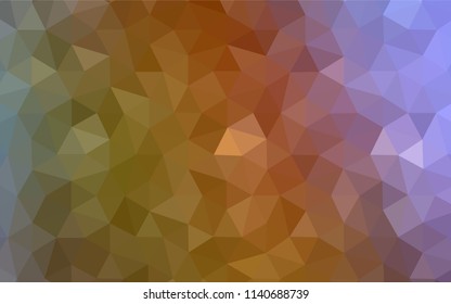 Light Multicolor vector triangle mosaic cover. Creative illustration in halftone style with triangles. Brand new style for your business design.