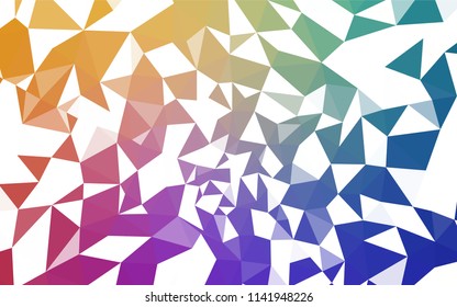 Light Multicolor vector triangle mosaic texture. A completely new color illustration in a polygonal style. A completely new design for your leaflet.