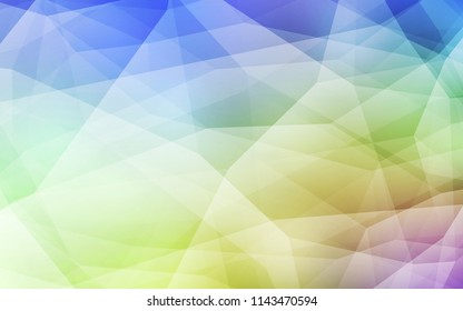 Light Multicolor vector triangle mosaic template. Shining polygonal illustration, which consist of triangles. Brand new design for your business.