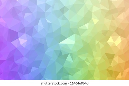 Light Multicolor vector triangle mosaic template. Shining colorful illustration with triangles. Brand new design for your business.