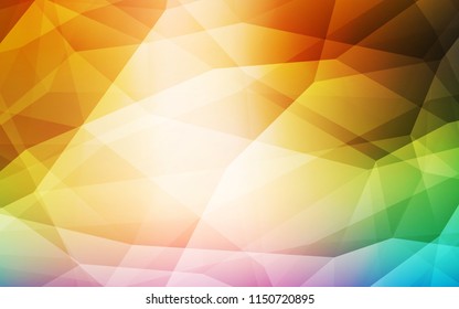 Light Multicolor vector triangle mosaic texture. Colorful illustration in abstract style with triangles. Triangular pattern for your design.