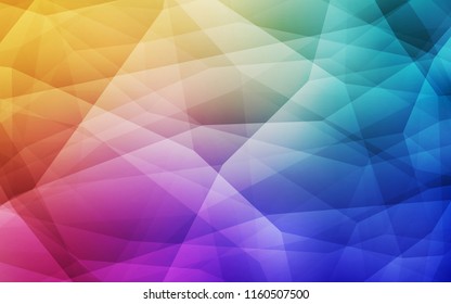 Light Multicolor vector triangle mosaic texture. A sample with polygonal shapes. Brand new style for your business design.