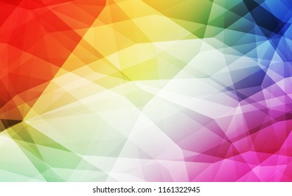Light Multicolor vector triangle mosaic cover. Elegant bright polygonal illustration with gradient. New template for your brand book.