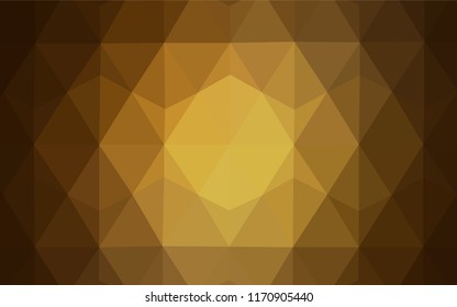 Light Multicolor vector triangle mosaic texture. Colorful illustration in polygonal style with gradient. A completely new design for your leaflet.
