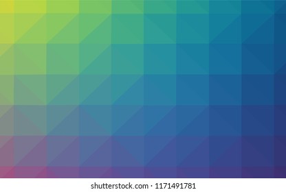 Light Multicolor vector triangle mosaic template. Colorful abstract illustration with triangles. Brand new style for your business design.