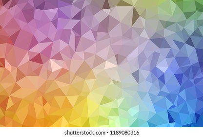Light Multicolor vector triangle mosaic texture. Creative geometric illustration in Origami style with gradient. Polygonal design for your web site.