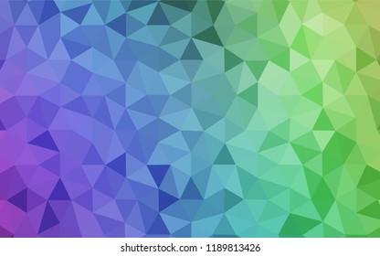 Light Multicolor vector triangle mosaic template. Modern abstract illustration with triangles. Polygonal design for your web site.