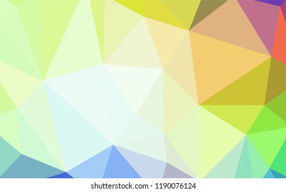Light Multicolor vector triangle mosaic cover. Polygonal abstract illustration with gradient. Pattern for a brand book's backdrop.
