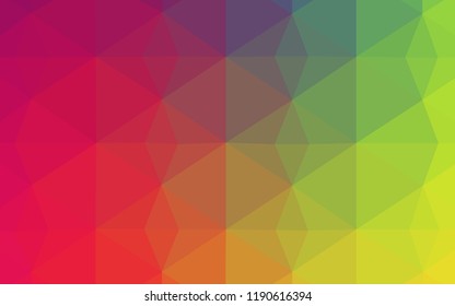 Light Multicolor vector triangle mosaic cover. Colorful illustration in polygonal style with gradient. New template for your brand book.