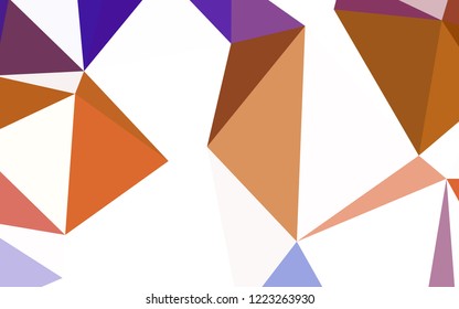 Light Multicolor vector triangle mosaic cover. Triangular geometric sample with gradient.  Brand new style for your business design.