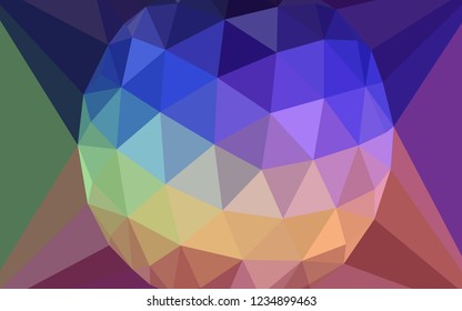 Light Multicolor vector triangle mosaic texture with a diamond. Colorful illustration in a polygonal style. Pattern for a brand book's backdrop.