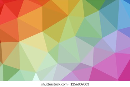 Light Multicolor vector triangle mosaic texture. Glitter abstract illustration with an elegant triangles. Textured pattern for your backgrounds.