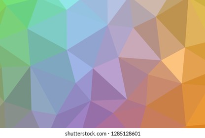 Light Multicolor vector triangle mosaic texture. Creative geometric illustration in Origami style with gradient. A completely new design for your leaflet.