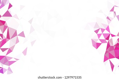 Light Multicolor vector triangle mosaic template. Elegant bright polygonal illustration with gradient. A new texture for your web site.