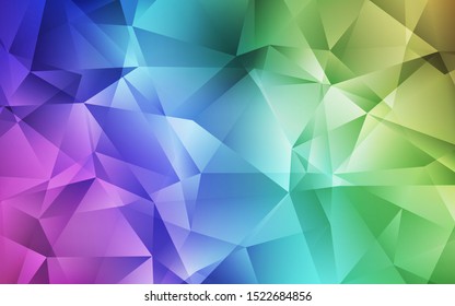 Light Multicolor vector triangle mosaic texture. Shining colorful illustration with triangles. A completely new design for your leaflet.