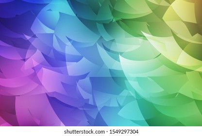 Light Multicolor vector triangle mosaic texture. Shining colorful illustration with triangles. A completely new design for your leaflet.