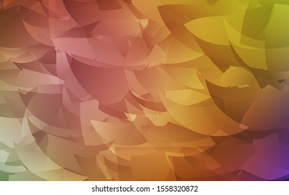 Light Multicolor vector triangle mosaic template. Geometric illustration in Origami style with gradient.  Completely new template for your banner.
