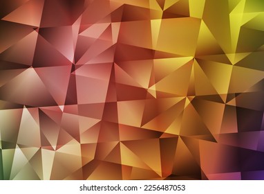 Light Multicolor vector triangle mosaic template. Shining colorful illustration with triangles. A completely new design for your leaflet.