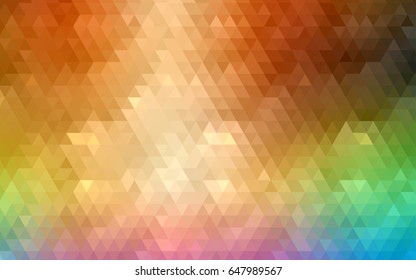 Light Multicolor vector triangle mosaic background. Colorful abstract illustration with gradient. Brand-new design for your business.