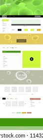 Light Multicolor vector ui kit with bubble shapes. Elegant bright illustration with gradient  in memphis style. Beautiful layout for websites, landing pages.