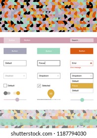 Light Multicolor vector ui kit with dots. Decorative ui kit design in abstract style with colorful dots. Modern template for your landing page.