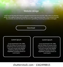 Light Multicolor vector ui kit with clouds, stars. Decorative ui kit design in abstract style with colorful sky. Simple colorful design for websites.