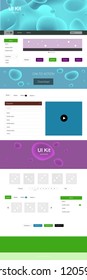 Light Multicolor vector ui ux kit with lines, ovals. Glitter abstract illustration with blurred bubble shapes.. Modern template for your landing page.