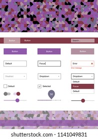 Light Multicolor vector web ui kit with spheres. Web ui kit with abstract gradient circles in its header. This sample is for your landing page.