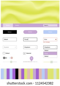 Light Multicolor vector wireframe kit with abstract circles. Elegant bright illustration with gradient  in memphis style. This template you can use for landing pages.