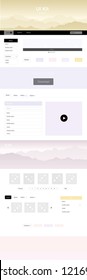 Light Multicolor vector wireframe kit with nature. Decorative ui kit design in abstract style with colorful rocks. Template for landing pages of leisure.