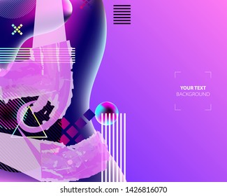 Light music bright colorful shapes abstract background plastic prism summer backgrounds 3d holiday colorful vector
