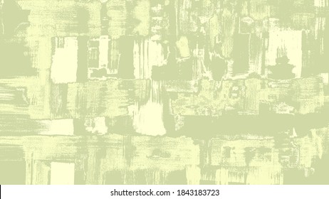 Tela verde claro, trazo de rayado transversal vectorial sobre lienzo. Aceite, conjunto de textura de pintura acrílica. Resumen de fondo grueso, patrón dibujado a mano
