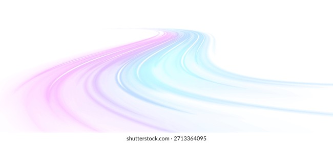 Líneas de luz y neón sobre un fondo futurista abstracto. Resplandor digital dinámico con efectos de movimiento y rayas cósmicas.