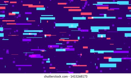Light Neon Seamless Cover Background with Sport Speed lines. Abstract Glitch Effect Texture. Fast Movement Sporty Pattern. Digital Cover Background.