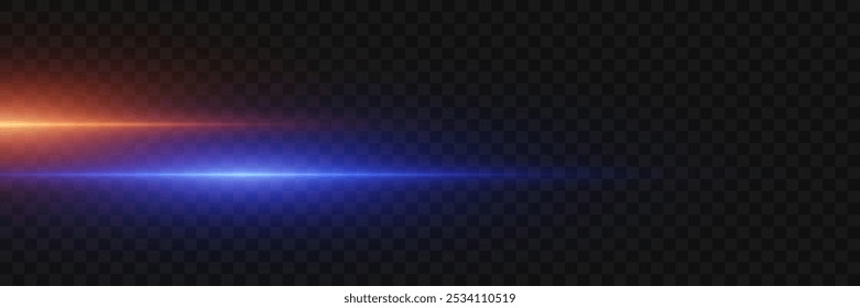 Leichte Neongeschwindigkeitslinien mit Fackeleffekt. Vektorgrafik